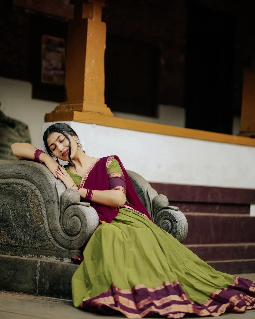 Kanjivaram Silk Zari Half Saree Lehenga With Blouse Along With Banarsi Silk Dupatta