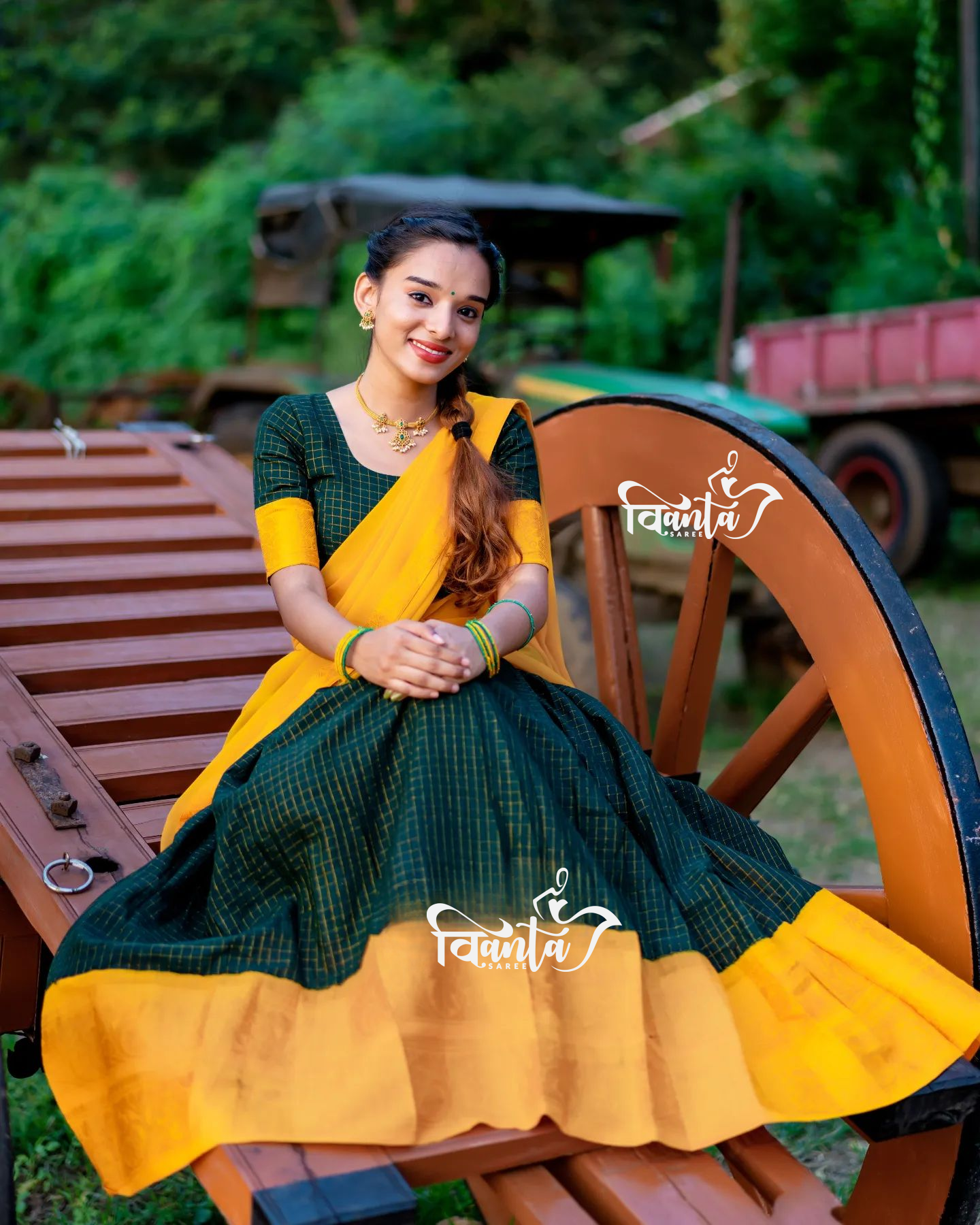 Kanjivaram Silk Zari Half Saree Lehenga With Blouse Along With Banarsi Silk Dupatta