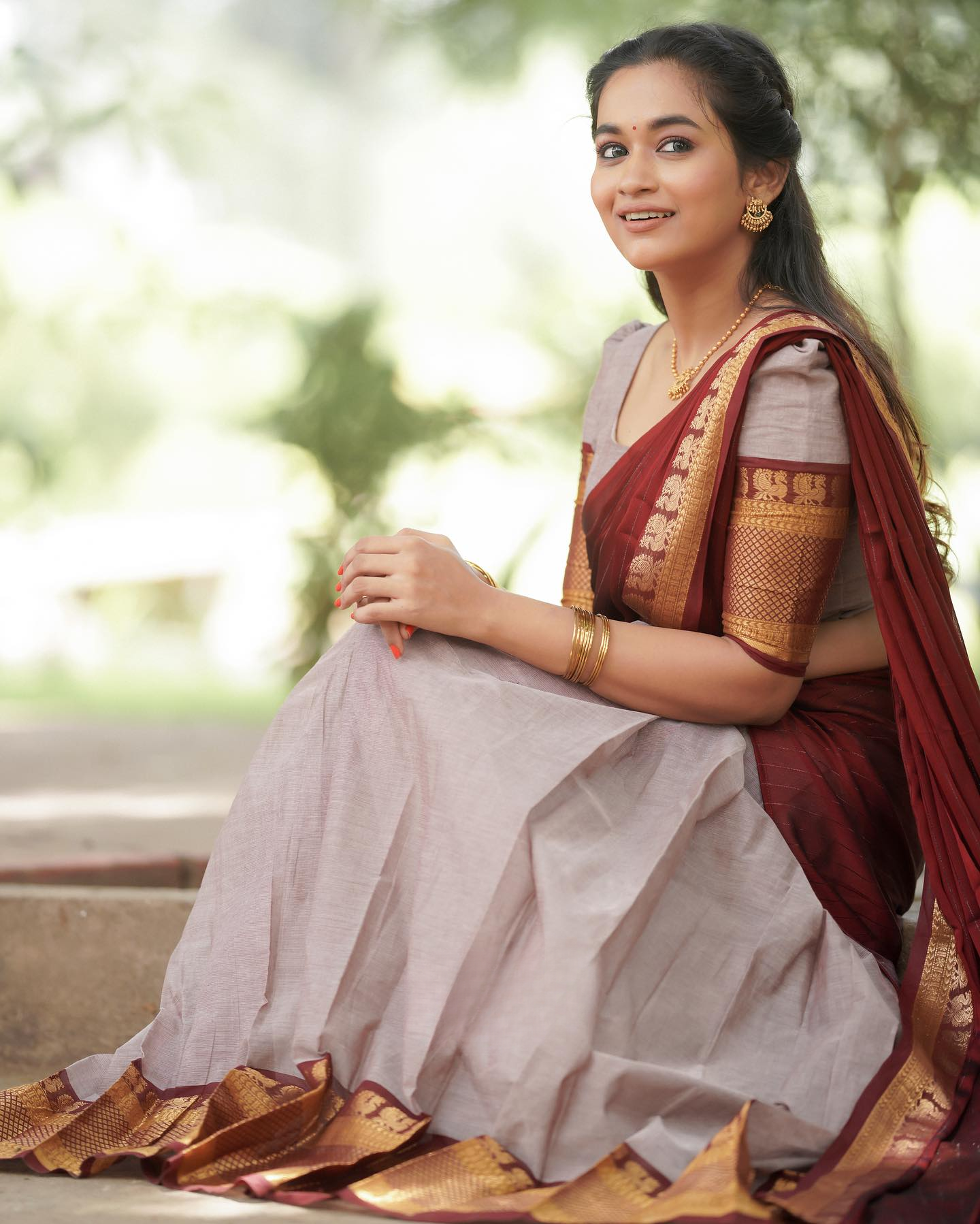 Kanjiveram Cotton Silk Half Saree