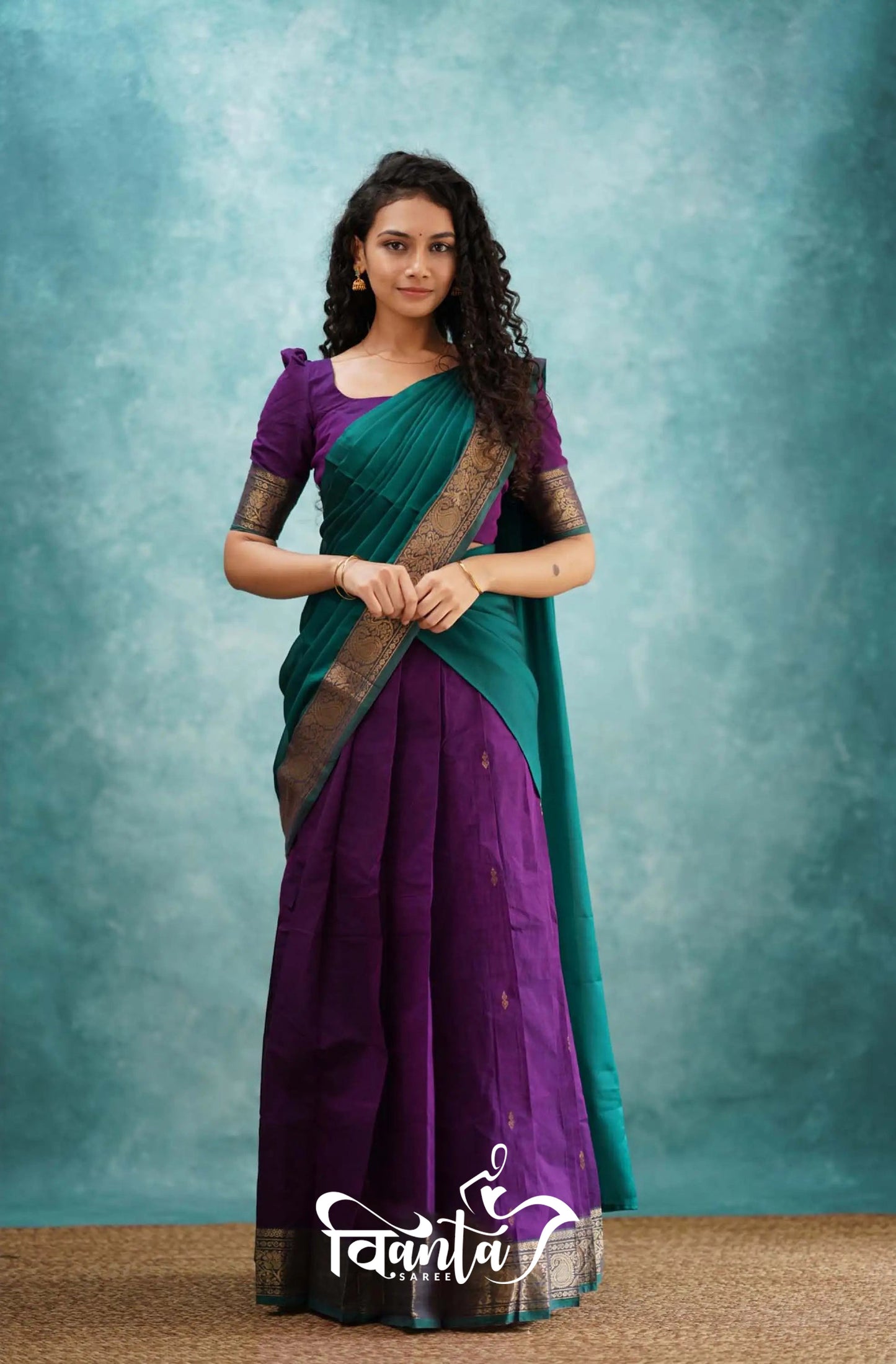 Kanjivaram Silk Zari Half Saree Lehenga With Blouse Along With Banarsi Silk Dupatta