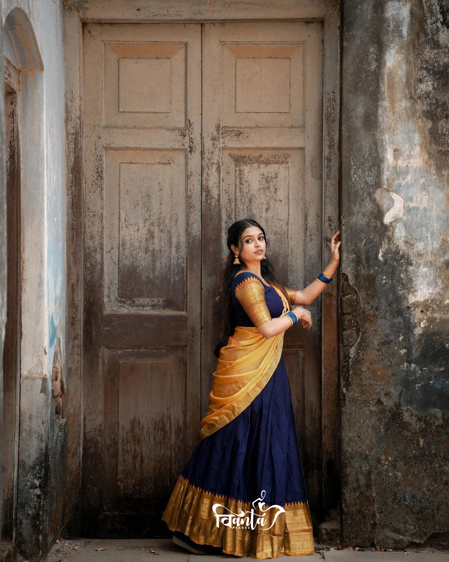Kanjivaram Silk Zari Half Saree Lehenga With Blouse Along With Banarsi Silk Dupatta