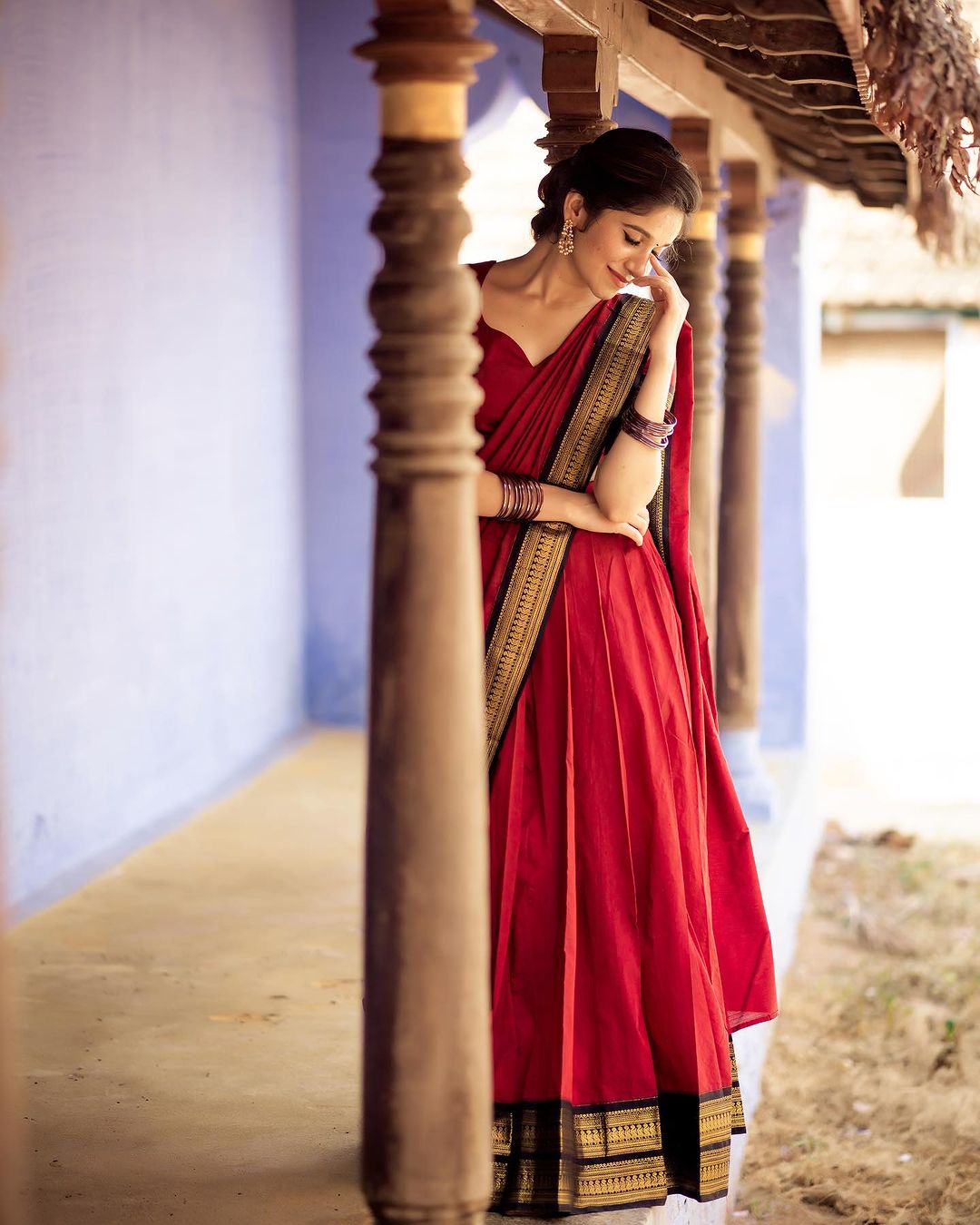 Kanjivaram Silk Zari Half Saree Lehenga With Blouse Along With Banarsi Silk Dupatta