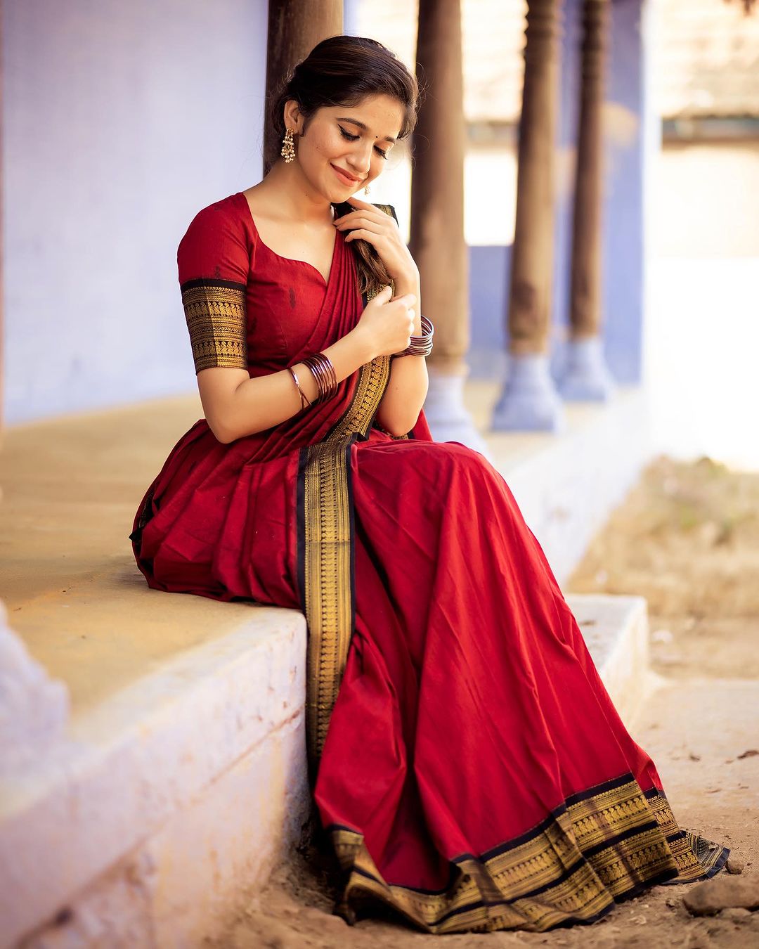Kanjivaram Silk Zari Half Saree Lehenga With Blouse Along With Banarsi Silk Dupatta