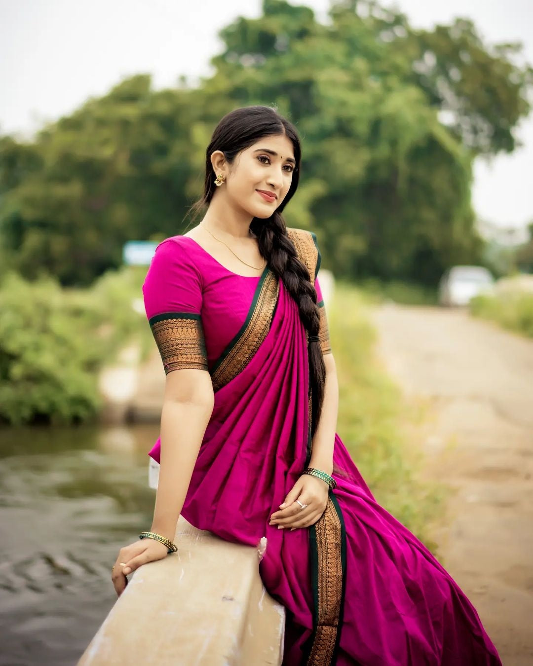 Kanjivaram Silk Zari Half Saree Lehenga With Blouse Along With Banarsi Silk Dupatta
