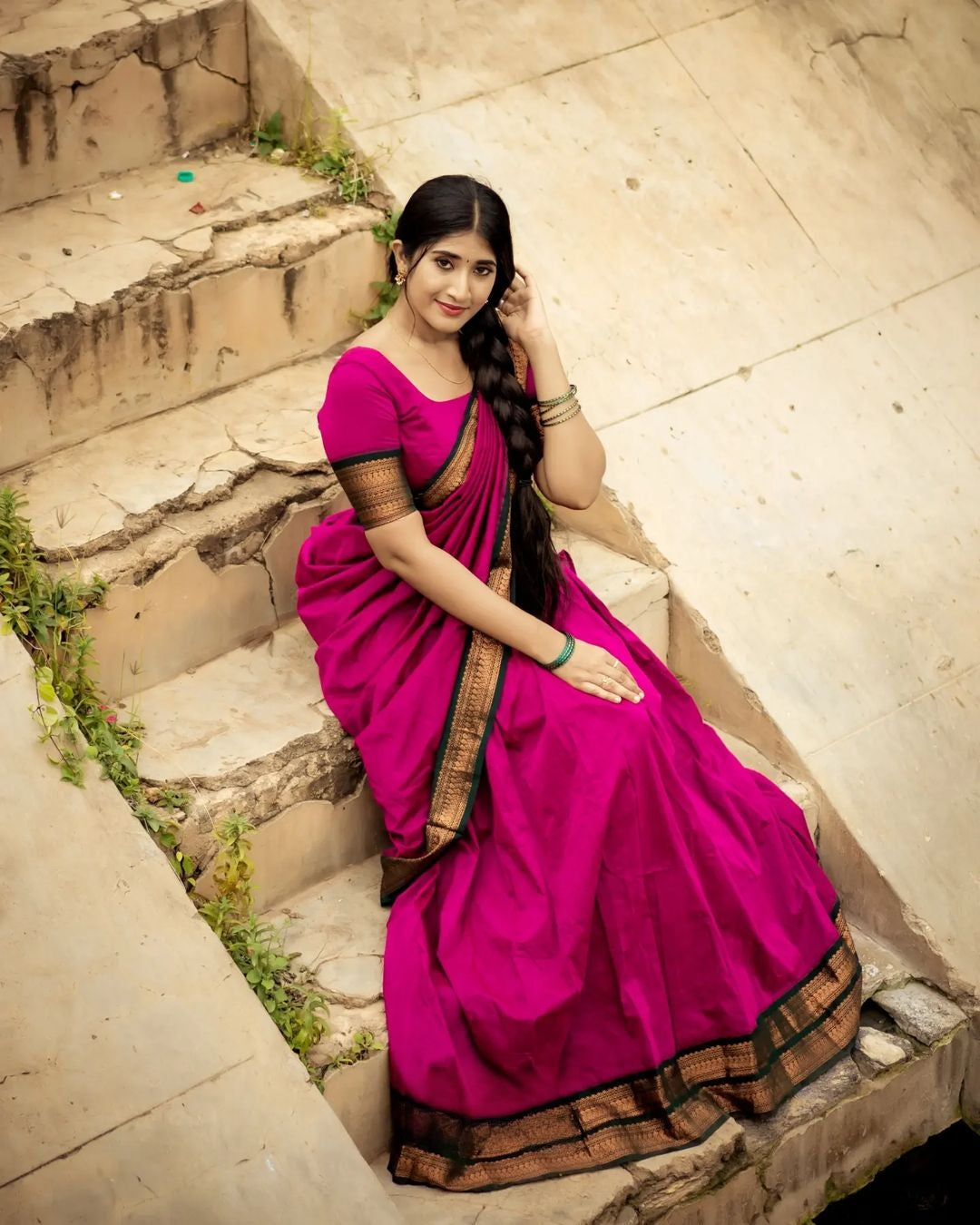 Kanjivaram Silk Zari Half Saree Lehenga With Blouse Along With Banarsi Silk Dupatta
