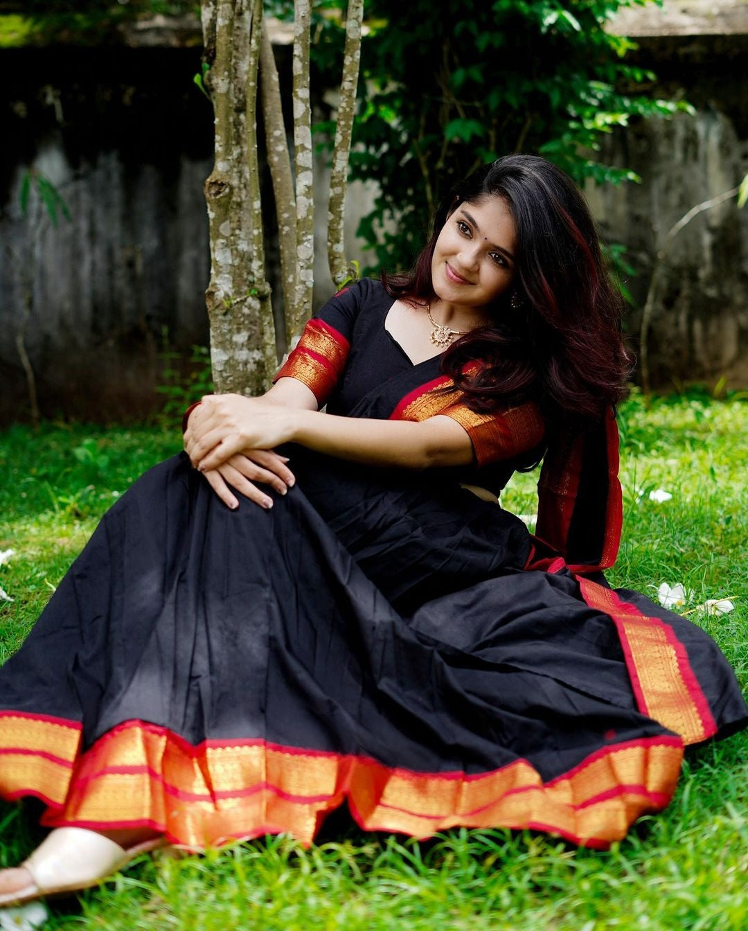 Kanjivaram Silk Zari Half Saree Lehenga With Blouse Along With Banarsi Silk Dupatta