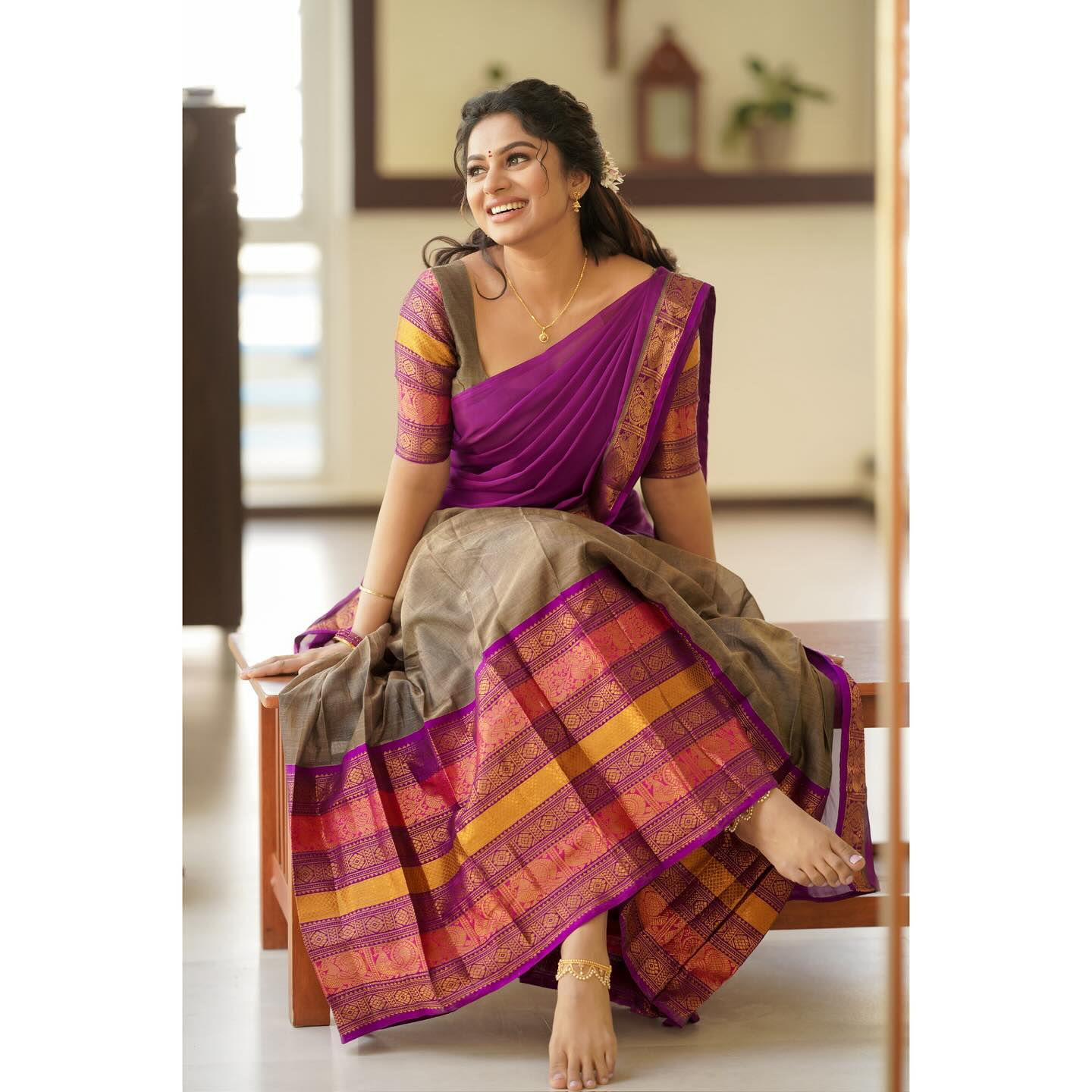 Kanjivaram Silk Zari Half Saree Lehenga With Blouse Along With Banarsi Silk Dupatta