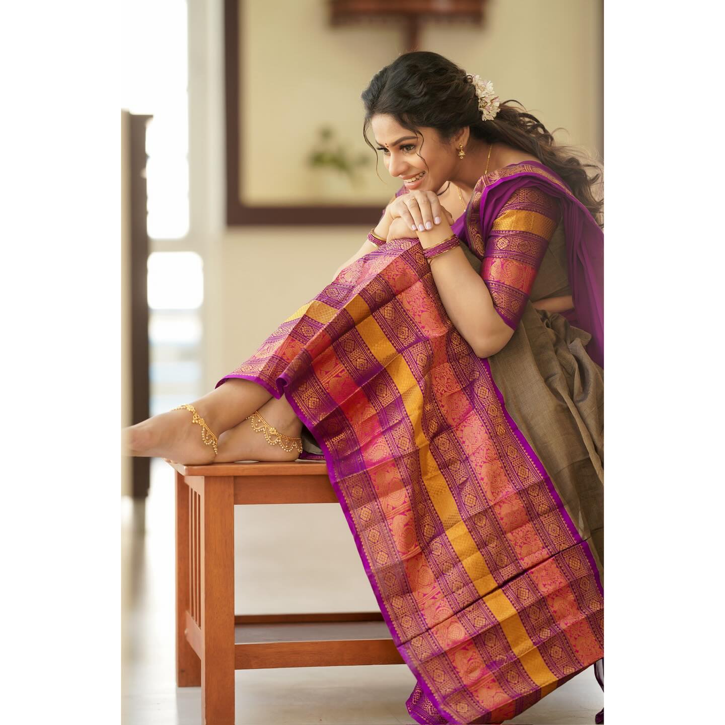 Kanjivaram Silk Zari Half Saree Lehenga With Blouse Along With Banarsi Silk Dupatta