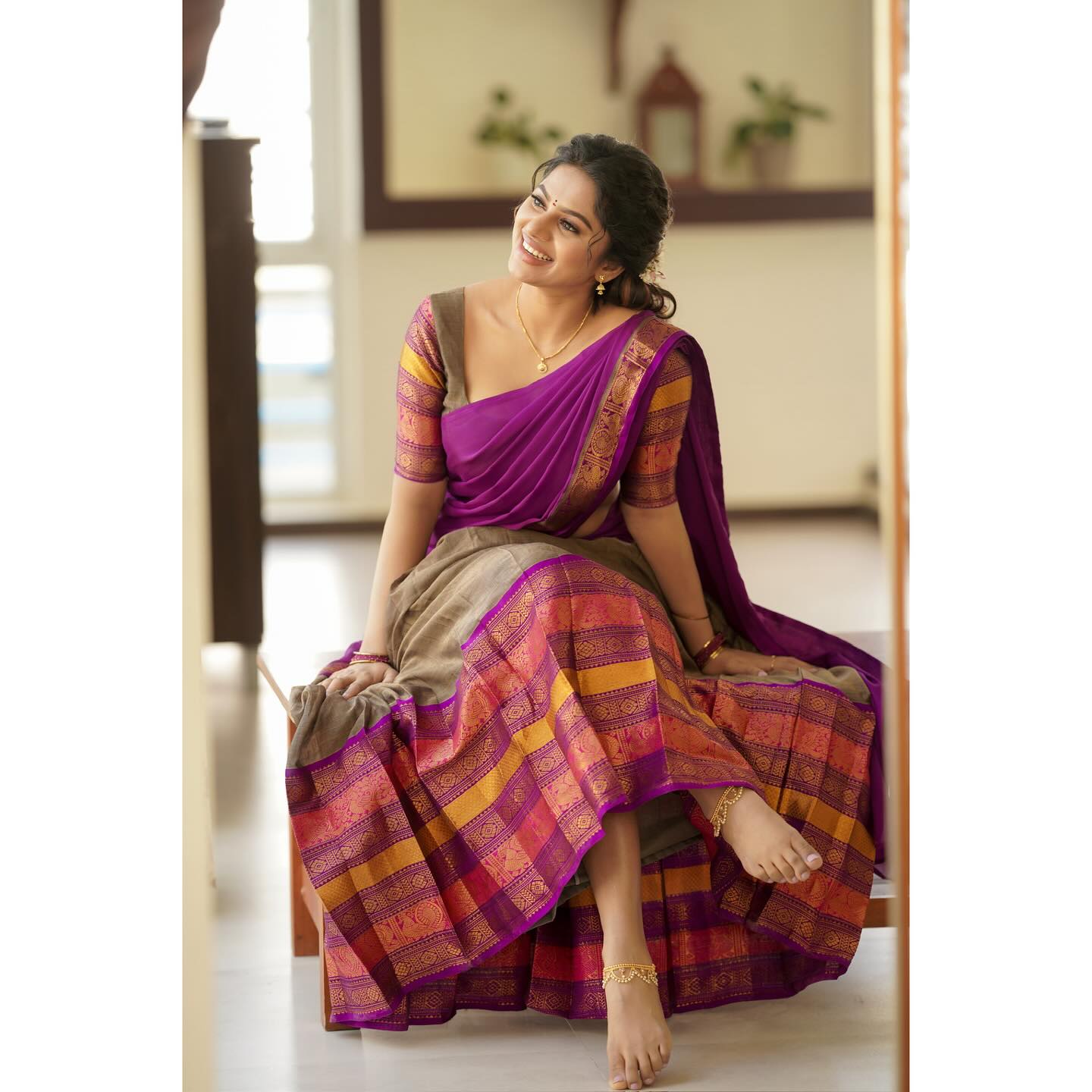 Kanjivaram Silk Zari Half Saree Lehenga With Blouse Along With Banarsi Silk Dupatta