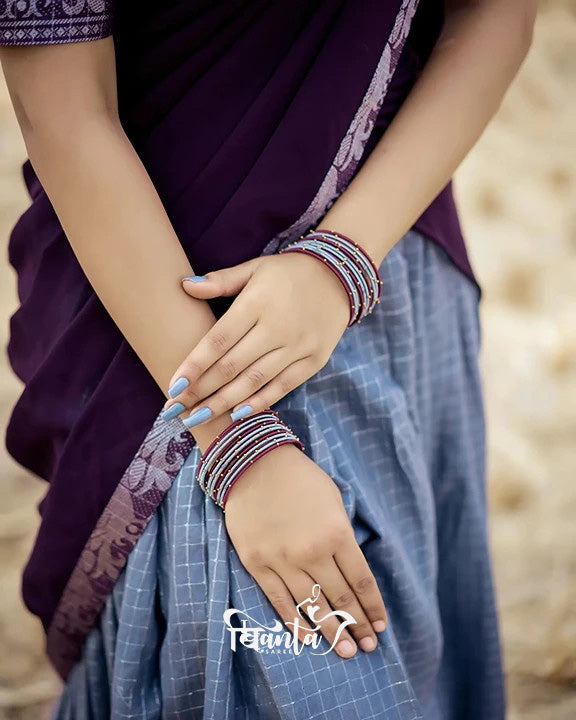 Kanjivaram Silk Zari Half Saree Lehenga With Blouse Along With Banarsi Silk Dupatta