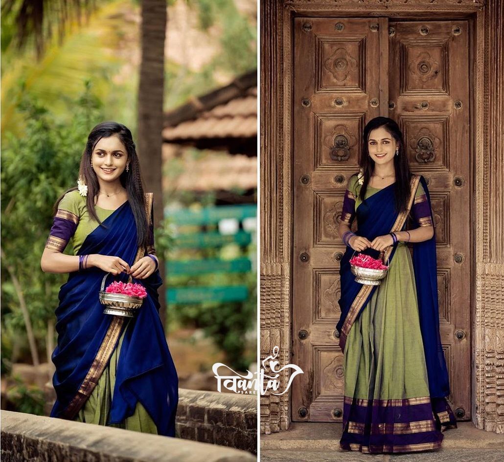 Kanjivaram Silk Zari Half Saree Lehenga With Blouse Along With Banarsi Silk Dupatta