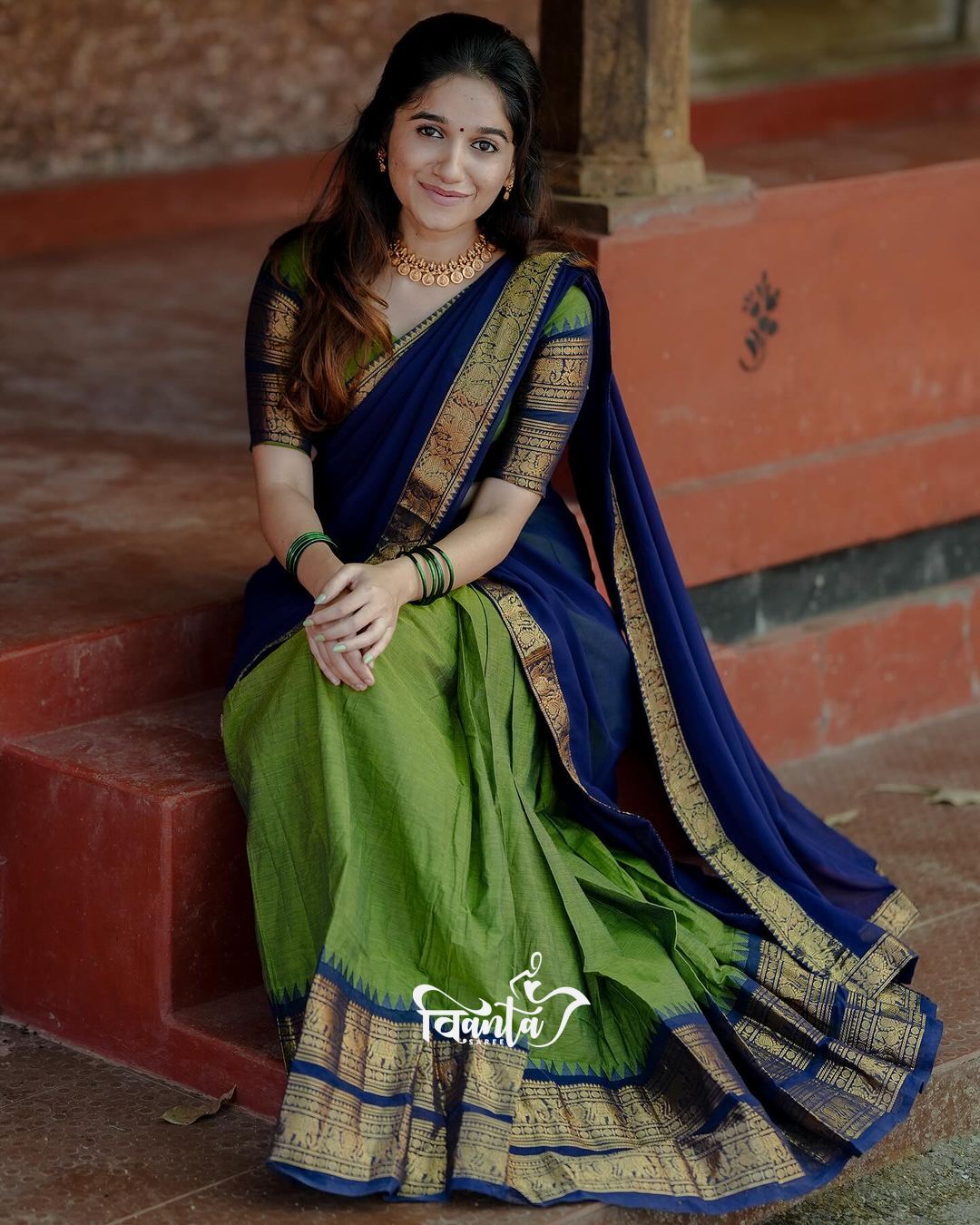 Kanjivaram Silk Zari Half Saree Lehenga With Blouse Along With Banarsi Silk Dupatta