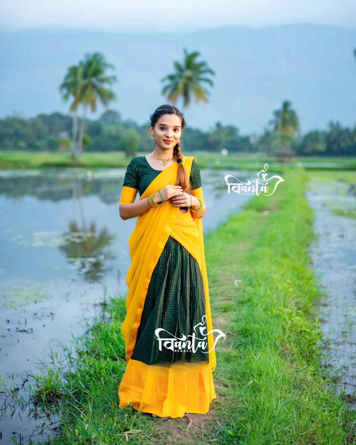 Kanjivaram Silk Zari Half Saree Lehenga With Blouse Along With Banarsi Silk Dupatta