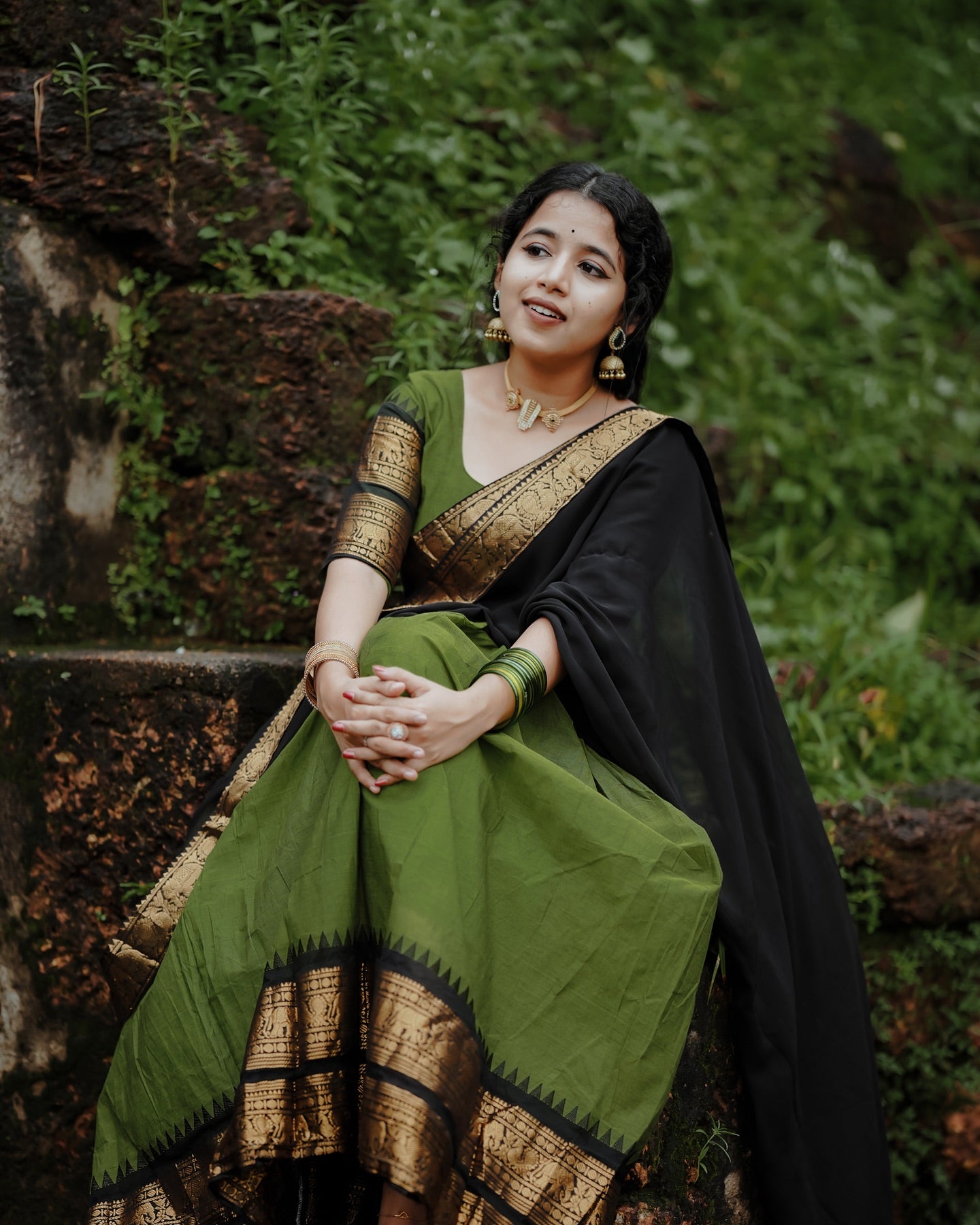 Kanjivaram Silk Zari Half Saree Lehenga With Blouse Along With Banarsi Silk Dupatta