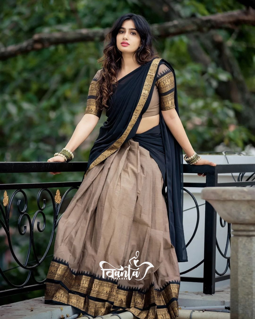 Kanjivaram Silk Zari Half Saree Lehenga With Blouse Along With Banarsi Silk Dupatta