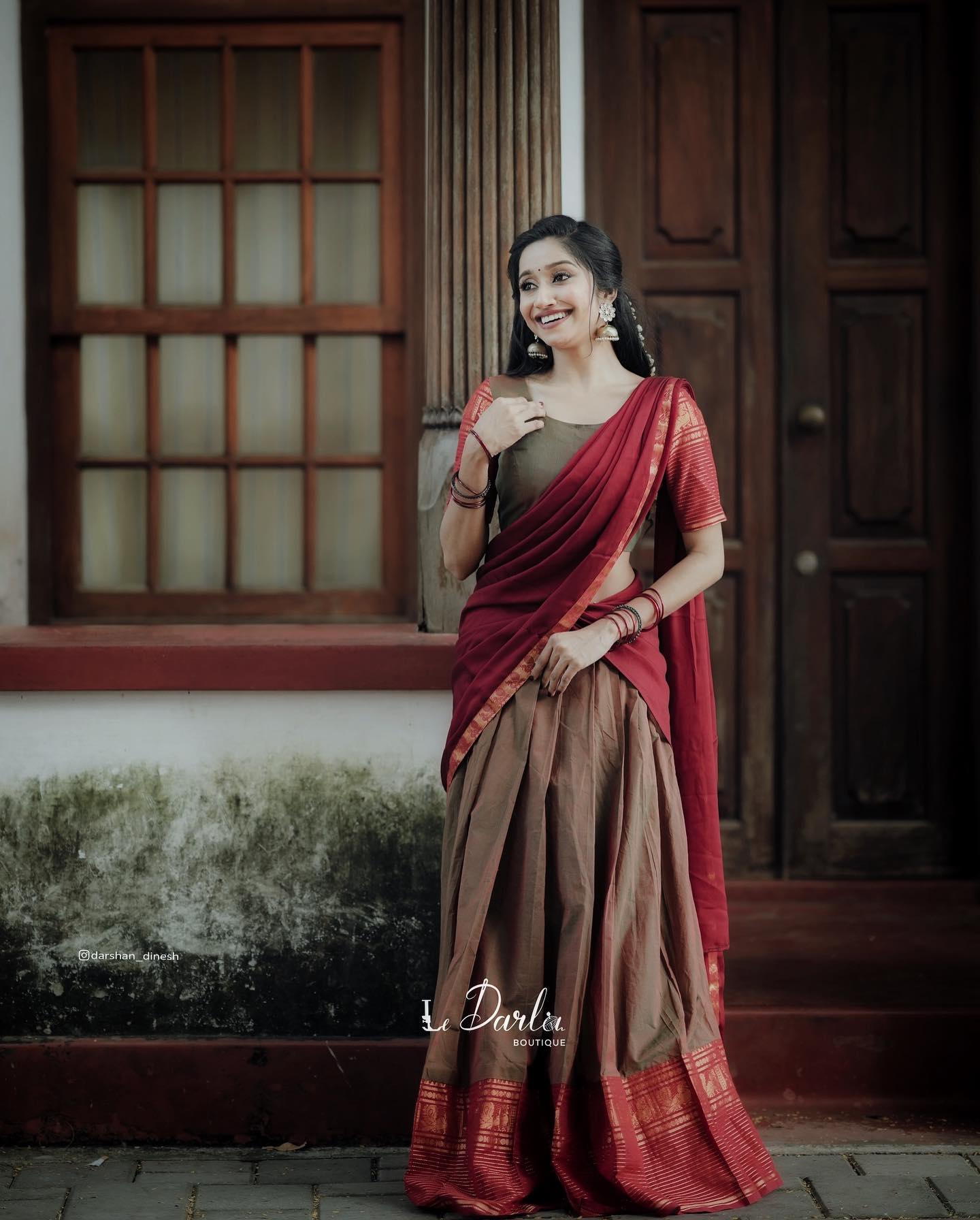 Kanjivaram Silk Zari Half Saree Lehenga With Blouse Along With Banarsi Silk Dupatta