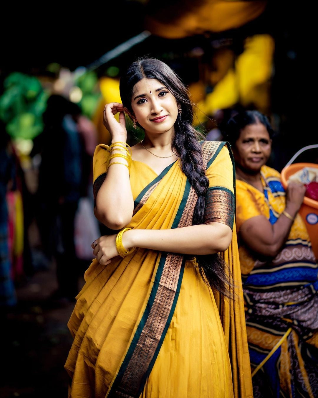 Kanjivaram Silk Zari Half Saree Lehenga With Blouse Along With Banarsi Silk Dupatta
