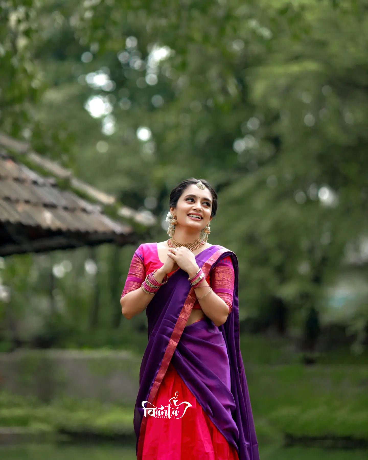 Kanjivaram Silk Zari Half Saree Lehenga With Blouse Along With Banarsi Silk Dupatta