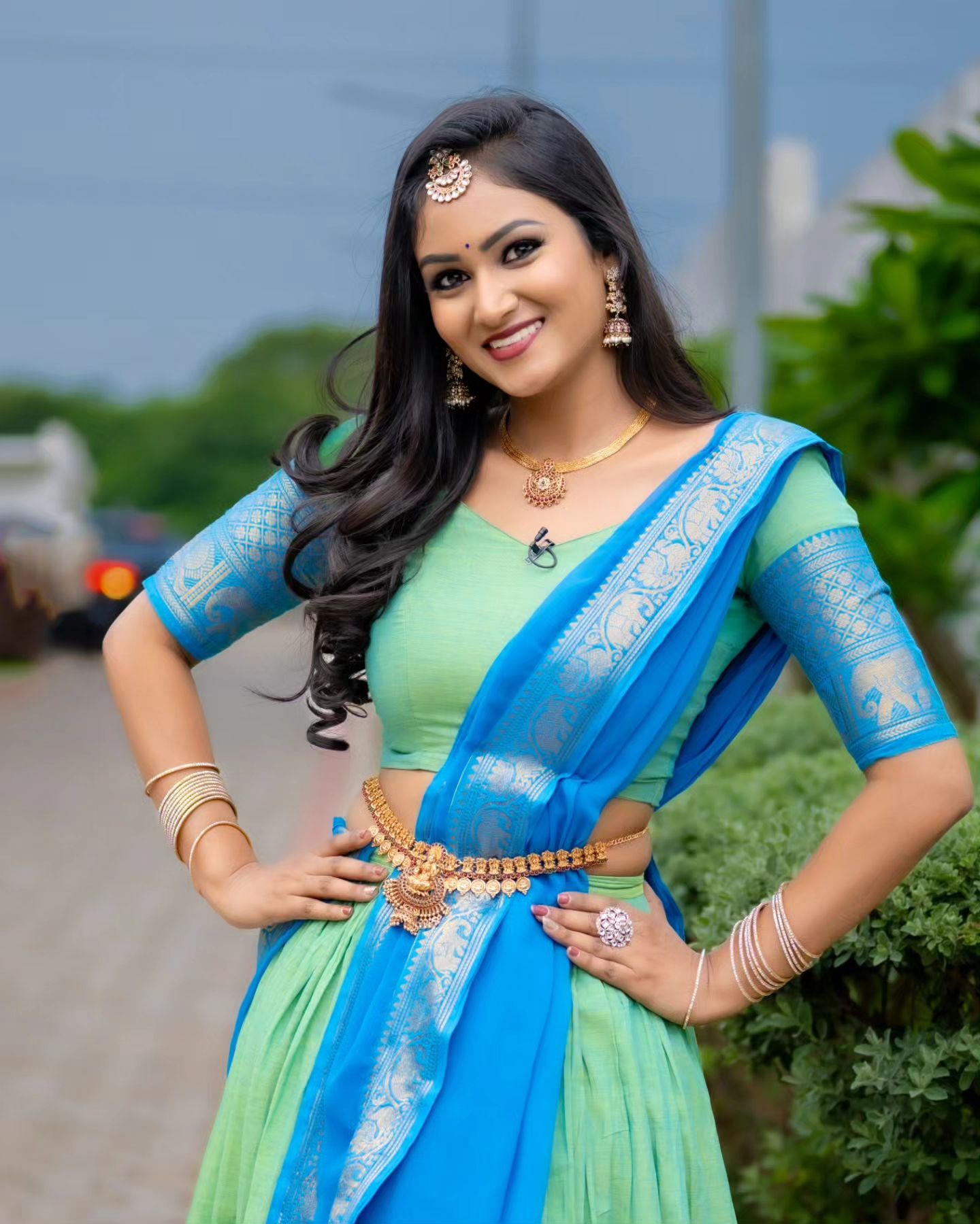 Kanjiveram Cotton Silk Half Saree
