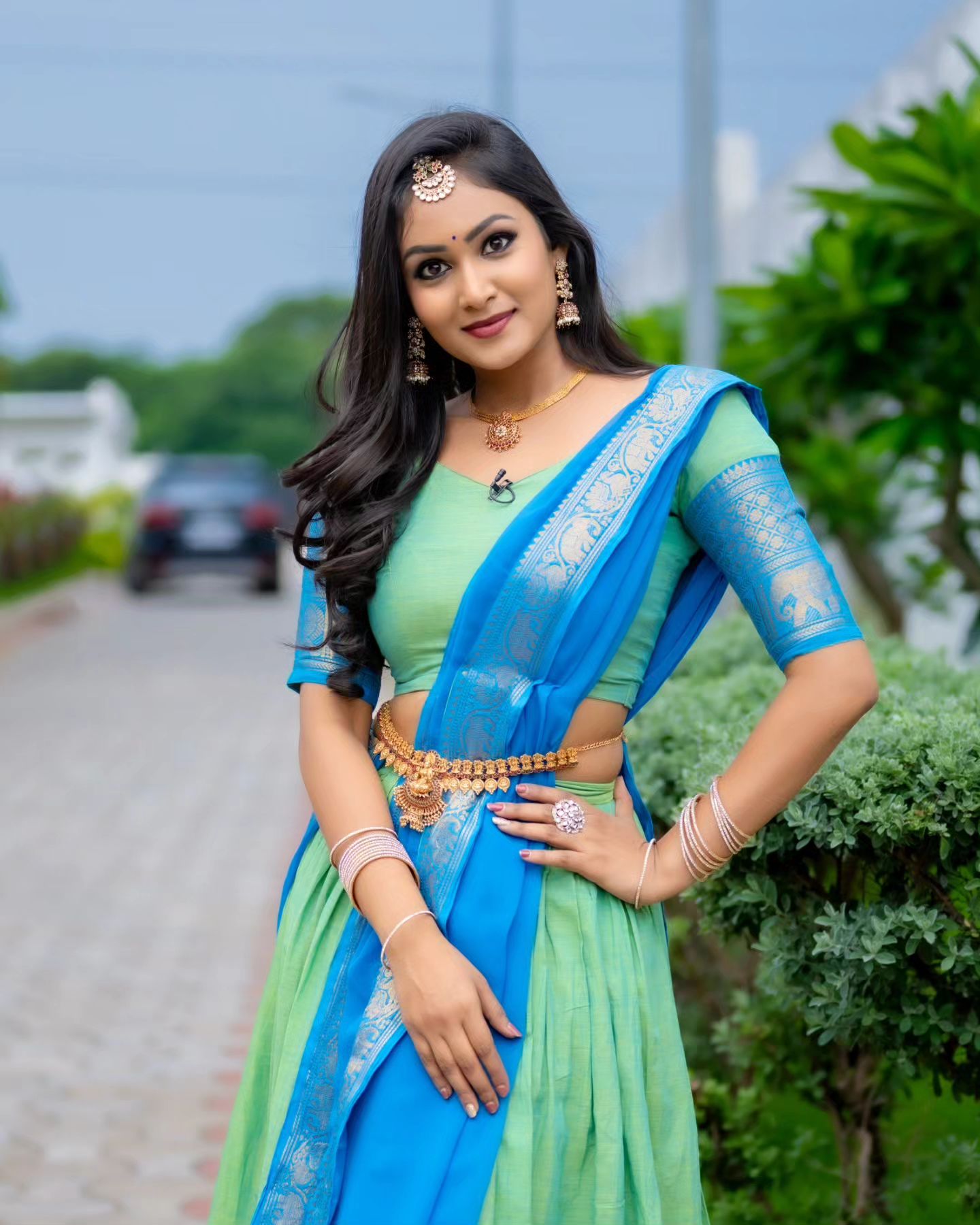 Kanjiveram Cotton Silk Half Saree