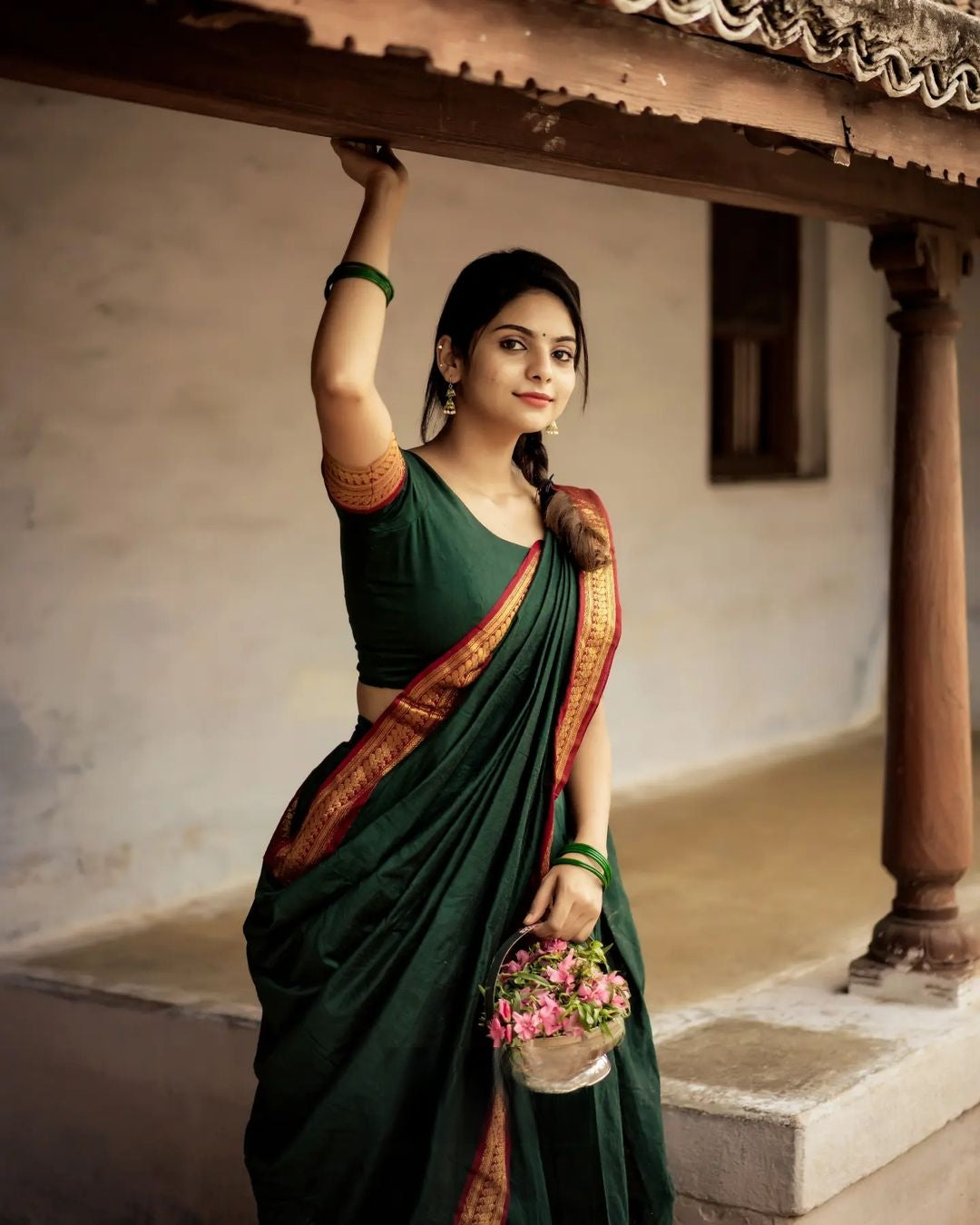 Kanjivaram Silk Zari Half Saree Lehenga With Blouse Along With Banarsi Silk Dupatta