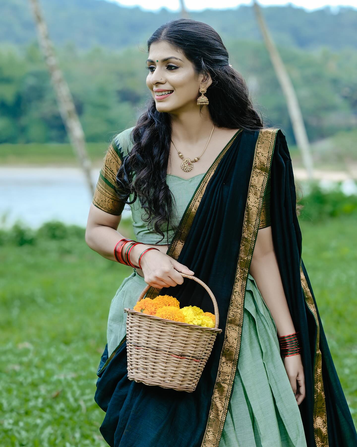 Kanjivaram Silk Zari Half Saree Lehenga With Blouse Along With Banarsi Silk Dupatta