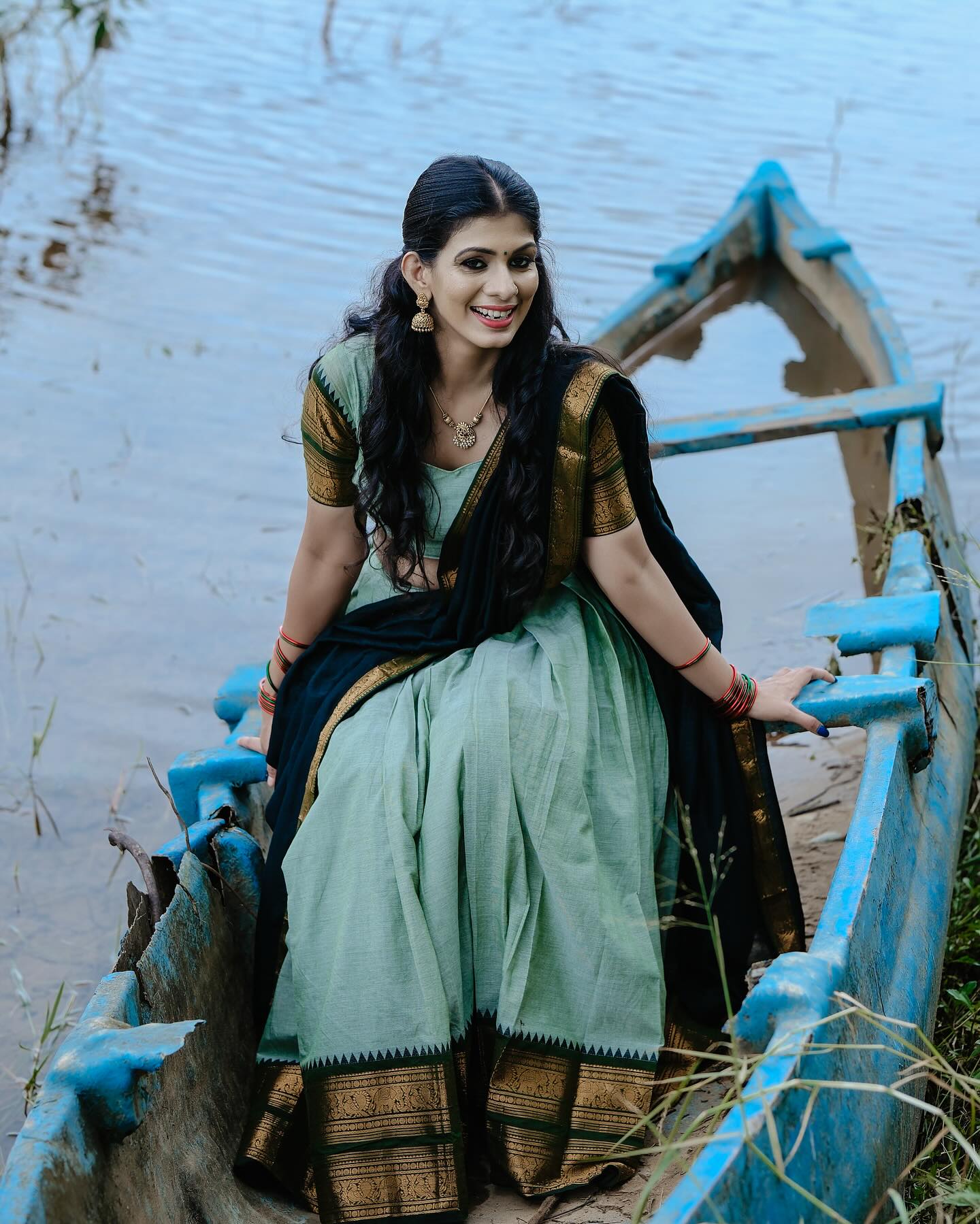 Kanjivaram Silk Zari Half Saree Lehenga With Blouse Along With Banarsi Silk Dupatta