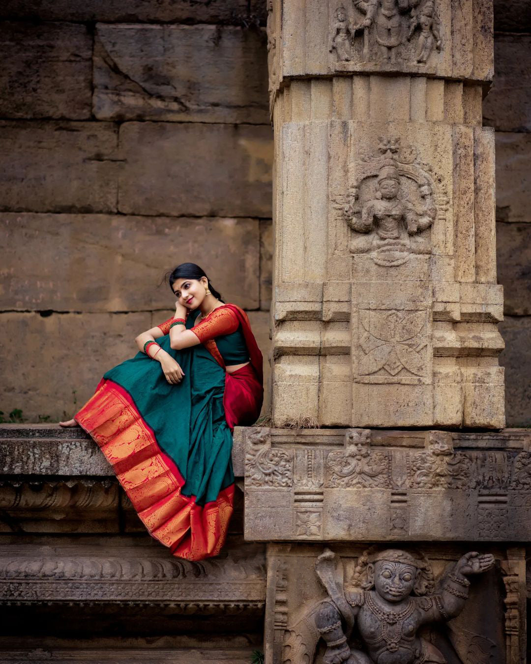 Kanjivaram Silk Zari Half Saree Lehenga With Blouse Along With Banarsi Silk Dupatta