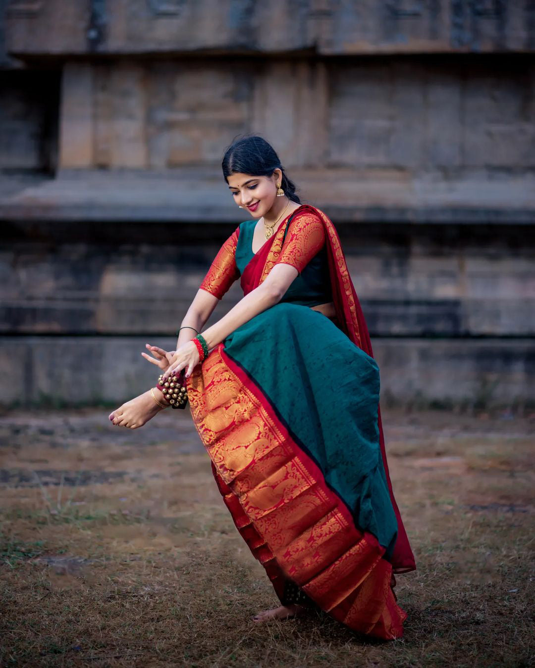 Kanjivaram Silk Zari Half Saree Lehenga With Blouse Along With Banarsi Silk Dupatta