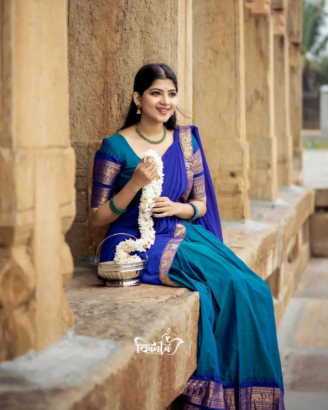 Kanjivaram Silk Zari Half Saree Lehenga With Blouse Along With Banarsi Silk Dupatta