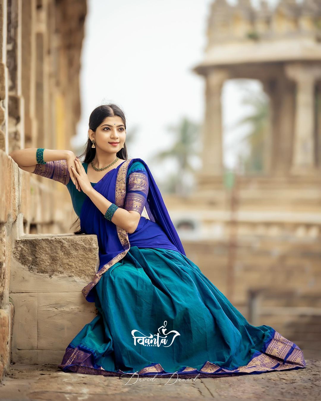 Kanjivaram Silk Zari Half Saree Lehenga With Blouse Along With Banarsi Silk Dupatta