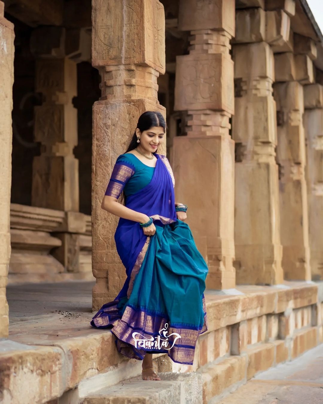 Kanjivaram Silk Zari Half Saree Lehenga With Blouse Along With Banarsi Silk Dupatta