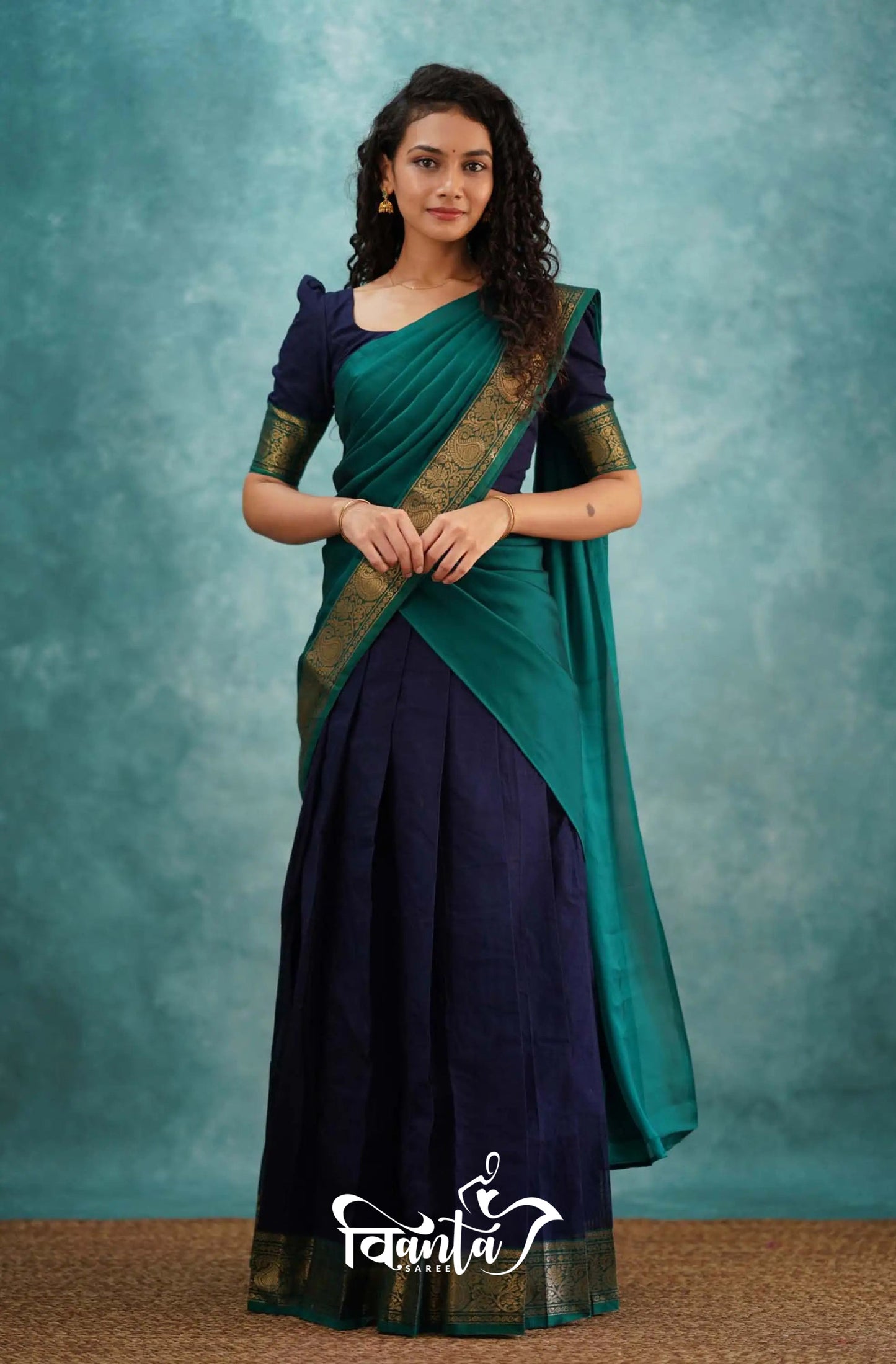 Kanjivaram Silk Zari Half Saree Lehenga With Blouse Along With Banarsi Silk Dupatta